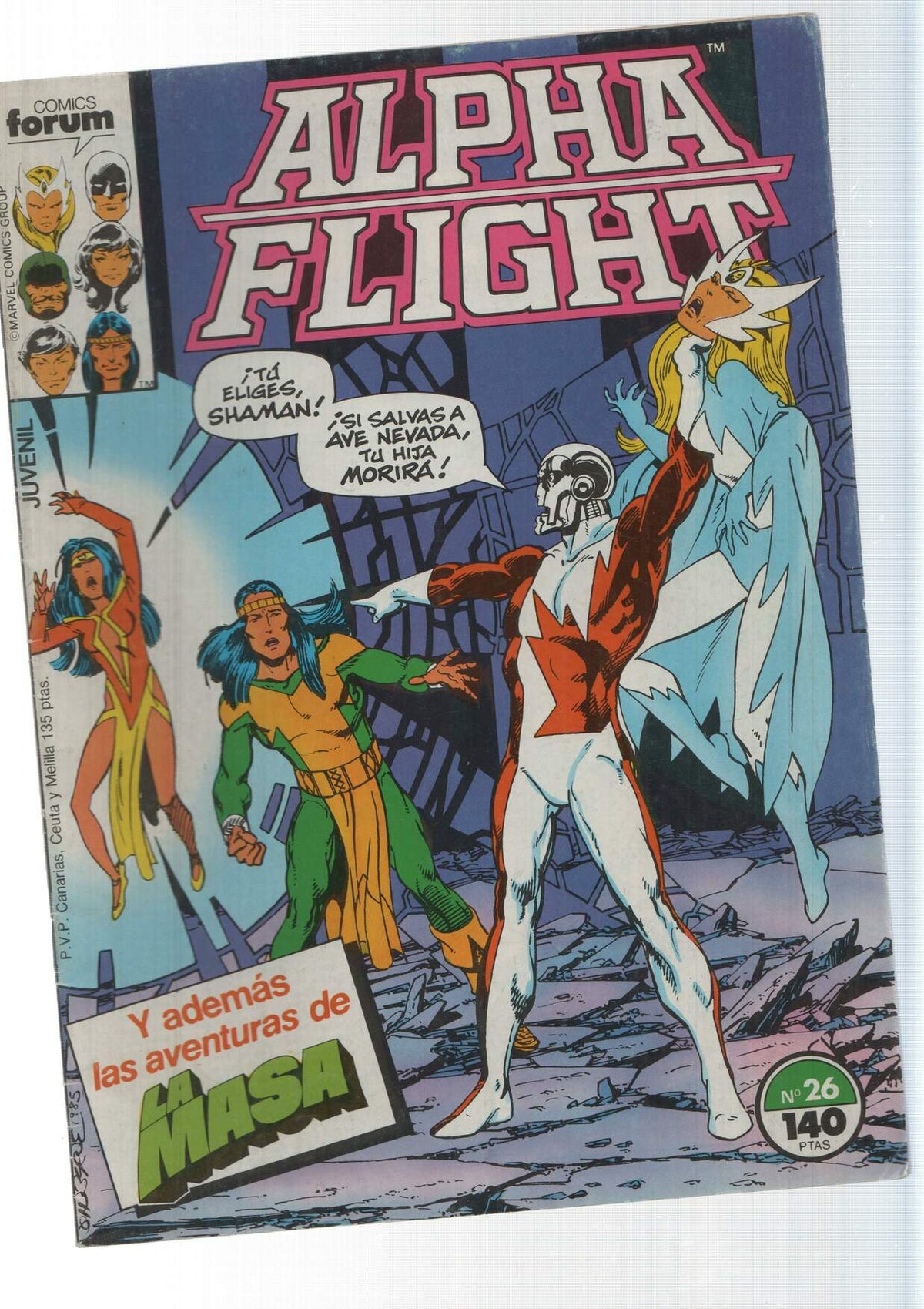 Marvel Forum: Alpha Flight num 26 (num 1 atras) - Traicion