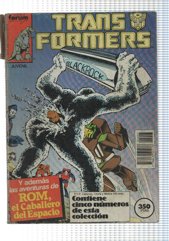 Comic retapado: Transformers (num 27 al 31). Ademas las aventuras de Rom, el Caballero del Espacio