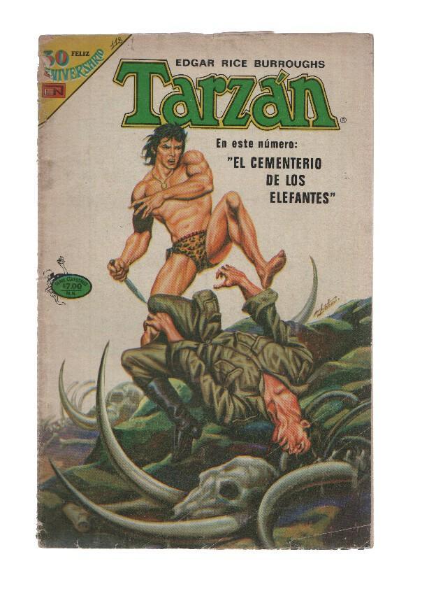 TARZAN - Serie Avestruz, Año VI Numero 3-118: EL CEMENTERIO DE LOS ELEFANTES (NOVARO 1980)