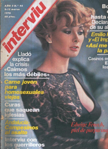 INTERVIU NUMERO 0095: EDWIGE FENECH, piel de purpurina (numerado 1 en primera pagina)
