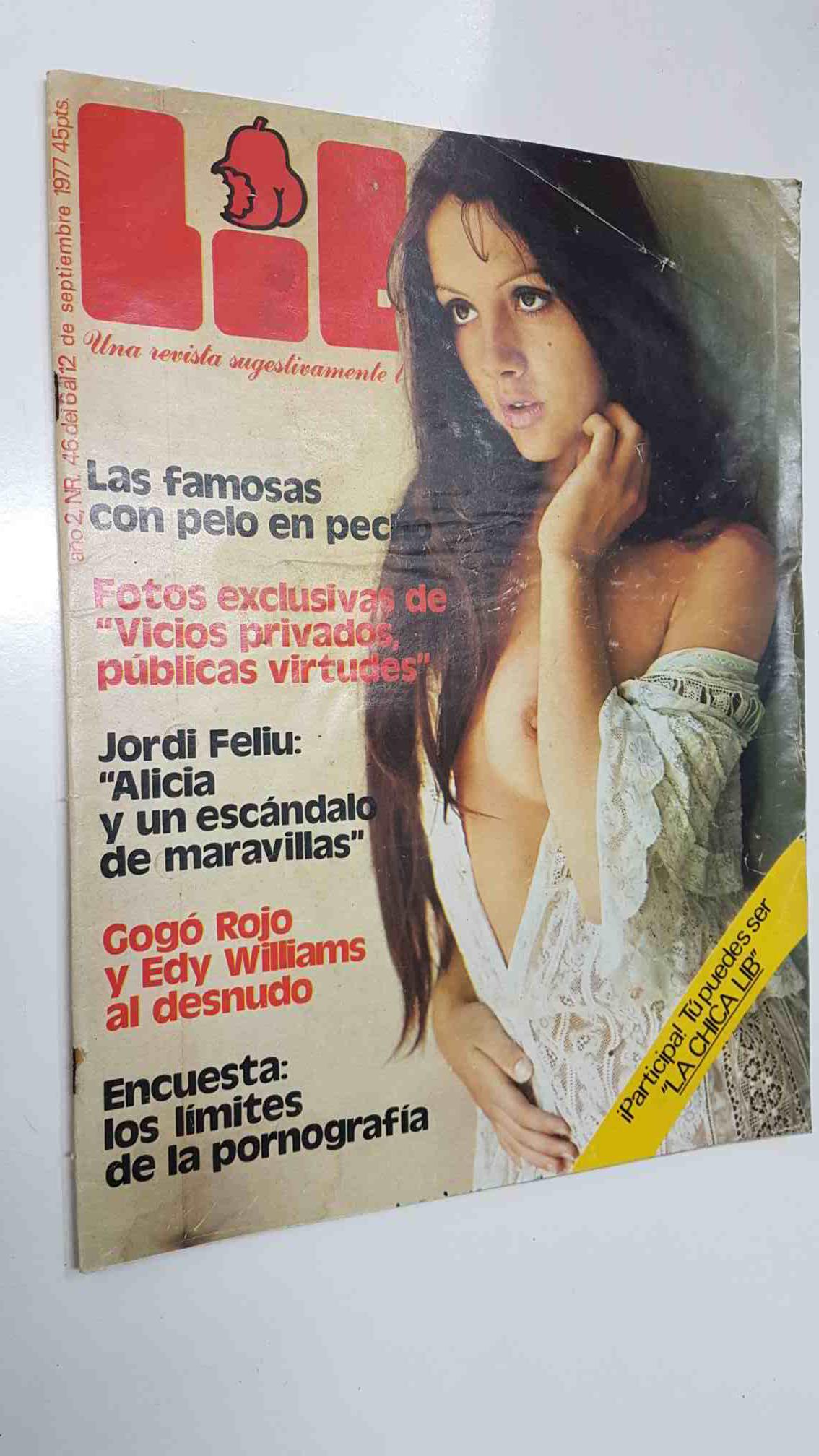 revista: Lib, año 2, num 046 (12-9-77) - Gogo Rojo, Edi Williams. Suplemento consultorio sexologico Privado