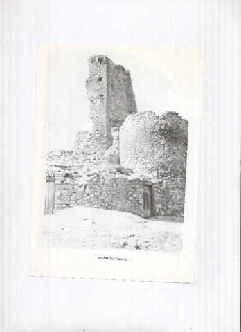 Historia de Aragon: lamina numero 073: Sibirana (puerta ermita) y Sisamon (castillo)