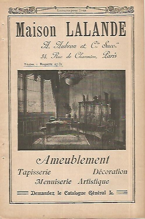 LAMINA 8446: Publicidad de Maison Lalande