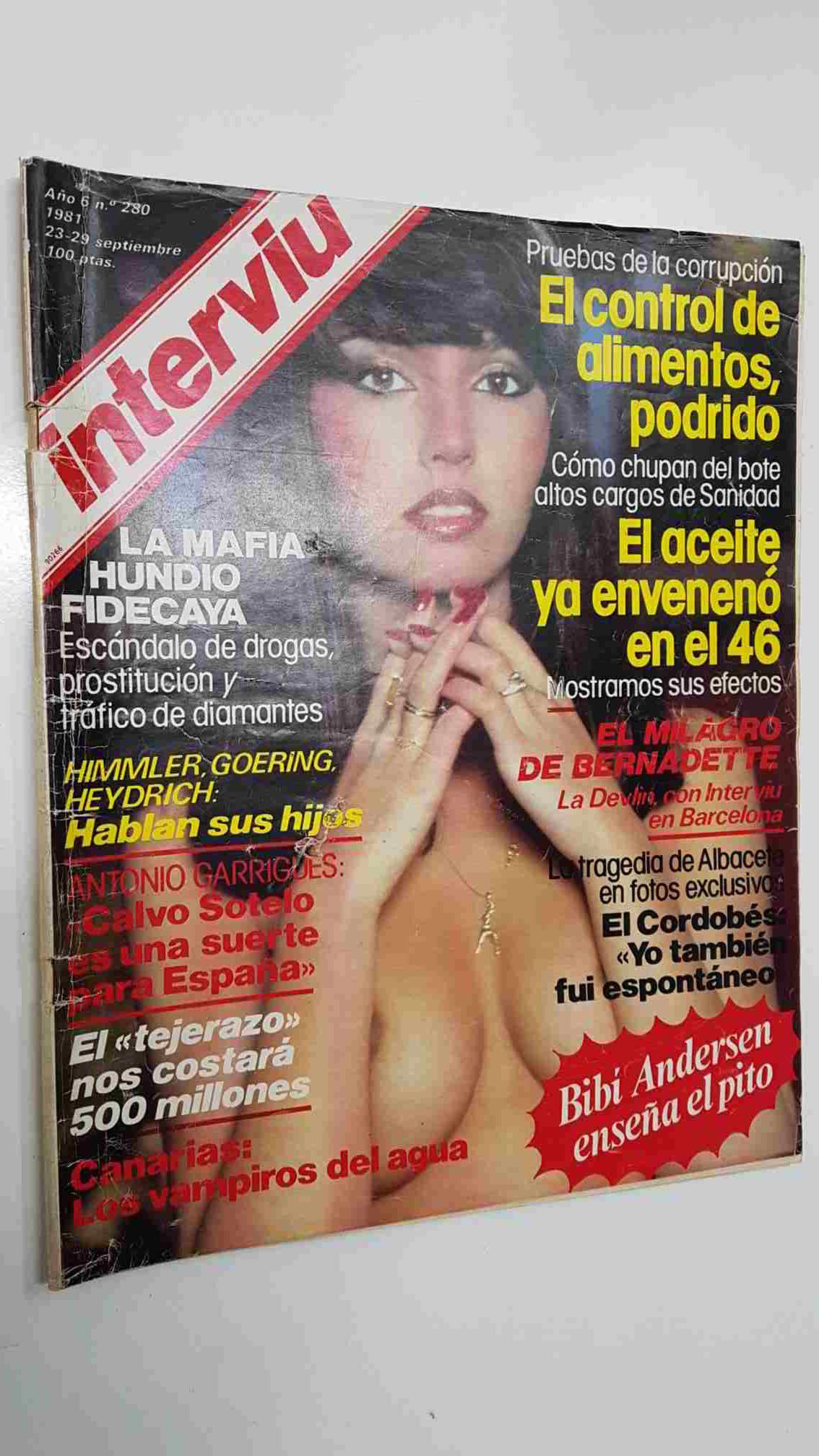 Revista Interviu: año 6 num 280 (23-9-81) - Portada: Florence di Domenico. El aceite ya enveneno en 1946