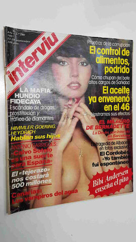 Revista Interviu: año 6 num 280 (23-9-81) - Portada: Florence di Domenico. El aceite ya enveneno en 1946