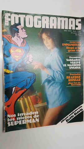 Revista Fotogramas: num 1527, 20-1-1978. Portada: Beatriz Rossat. Entrevista Emmanuelle llego a la gran via