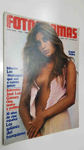 Revista Fotogramas: num 1488, 22-4-1977. Portada: Angela Molina, Informe los manager: que son y cuanto ganan
