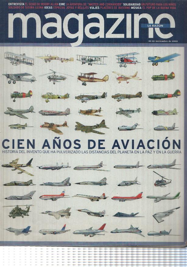 revista: magazine, La Razon: 30 nov 2003 - Cien años de Aviacion