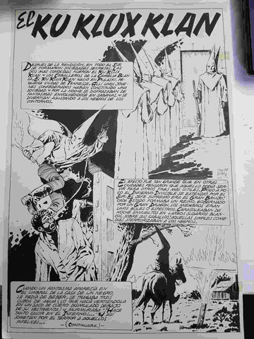 Dibujo original de: El Ku Klux Klan (Pineda Bono 1962)