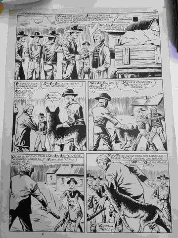 Dibujo original de: Rin Tin Tin, pagina 4 (dibujo de Rosello)