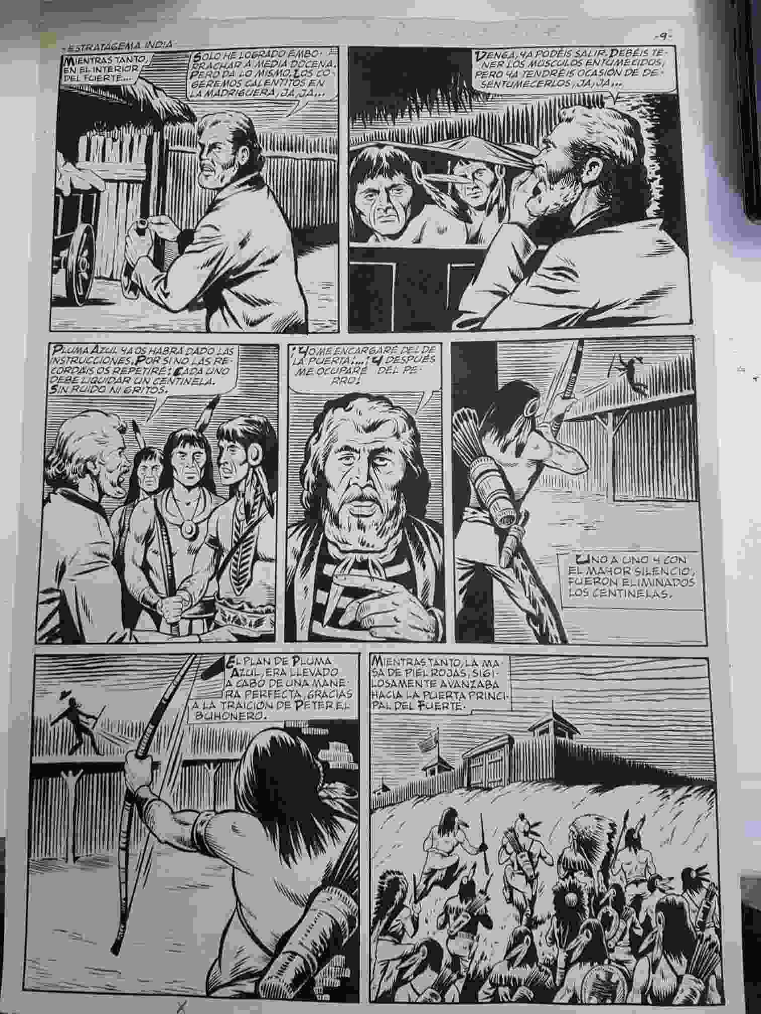 Dibujo original de: Rin Tin Tin, pagina 9 (dibujo de Rosello)