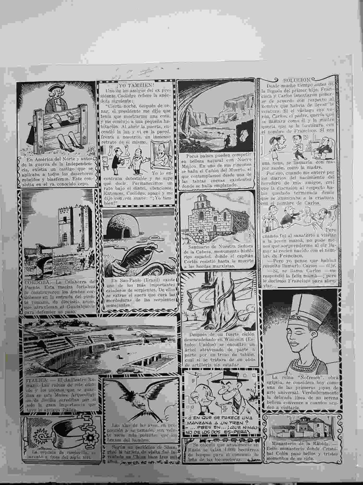 Dibujo original de: paginas curiosidades diversas ( dibujo de ?, numerada 94 en trasera) )