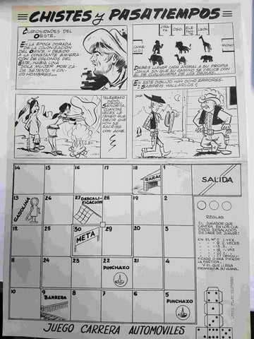 Dibujo original de: pagina chistes y pasatiempos  ( dibujo de ?, numerada 87 en trasera) )