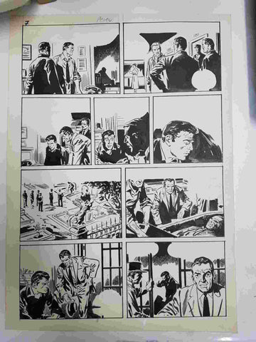 Dibujo original de: pagina tema aventura (dibujo de Perez, numerada 73 en trasera)