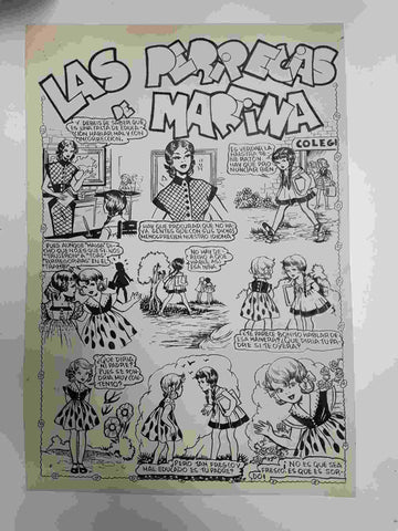 Dibujo original de: pagina Las pericias de Martina  (dibujo de Juli ?, numerada 68 en trasera)