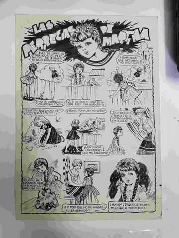 Dibujo original de: pagina Las pericias de Martina  (dibujo de Juli ?, numerada 66 en trasera)