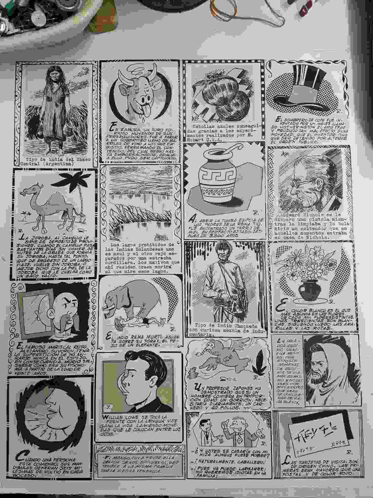 Dibujo original de: pagina  Curiosidades (dibujo de  ?, numerada 60 en trasera)