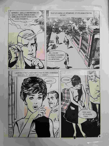 Dibujo original de: pagina Le Mouchoir, pagina 2 (dibujo de ?, numerada 55 en trasera)