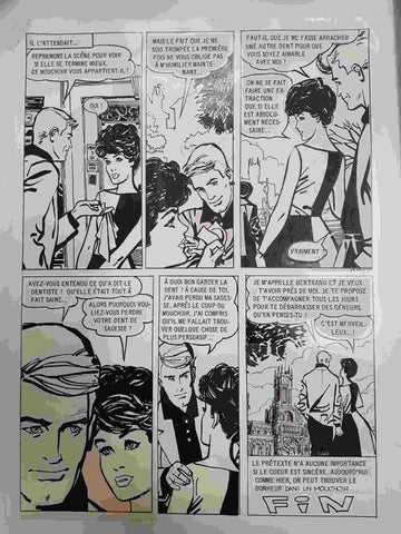 Dibujo original de: pagina Le Mouchoir, pagina 5 (dibujo de ?, numerada 58 en trasera)