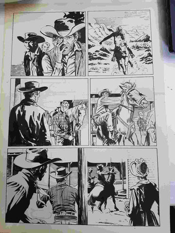 Dibujo original de: pagina tematica aventura (dibujo de ?, numerada 44 en trasera)