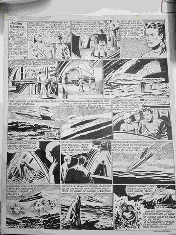 Dibujo original de: Jhony Venider, pagina 7 (dibujo de Antonio Garcia, numerada 15 en trasera)
