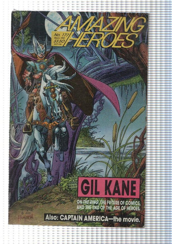 Comic book: Amazing Heroes num 177, March 1990. Captain America: The movie. The futurne of comics, Age of Heroes.