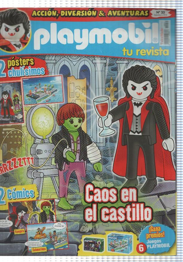 revista Playmobil: num 33 - Caos en el castillo. Incluye dos posters y 2 historietas