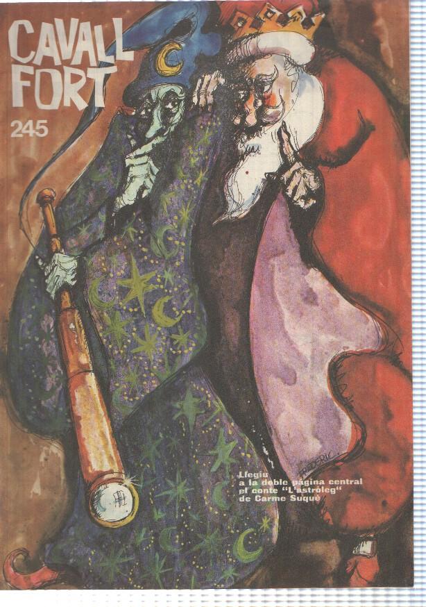 revista: Cavall Fort numero 0245 (gener 1973). A la doble pagina central el conte LAstroleg de Carme Suque