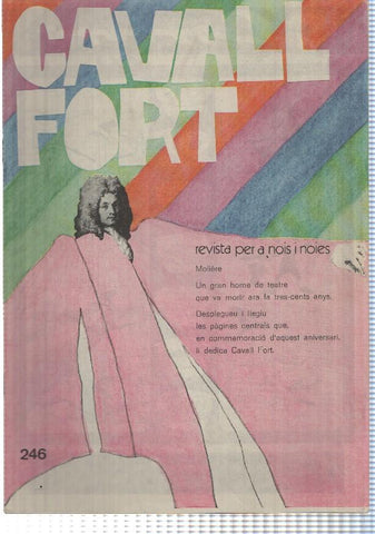 revista: Cavall Fort numero 0246 (febrer 1973). Pagines central dedicades als 300 anys de la mort de Moliere