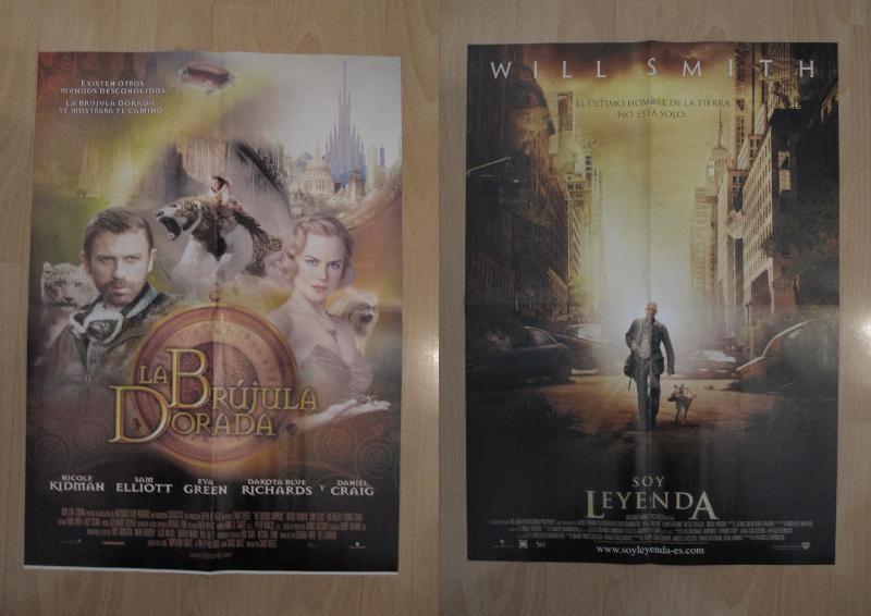 Poster doble cine: Soy leyenda y La brujula dorada