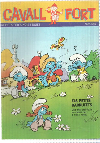 revista: Cavall Fort num 655 oct 1989 - Cinema: Els petits barrufets. Historias Blanc i Negre: El secret de lavi Cornell