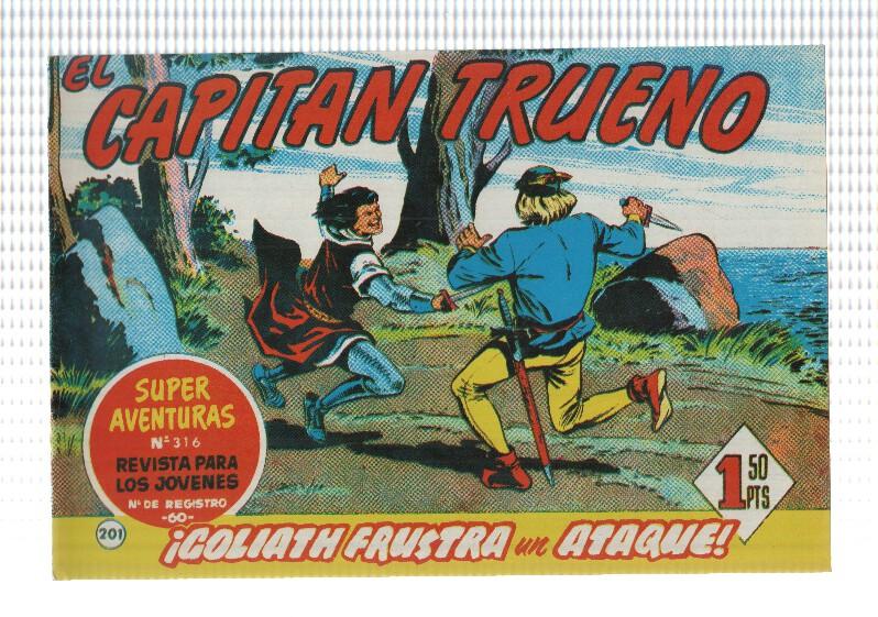 Facsimil editor desconocido de El Capitan Trueno numero 201: Goliath frustra un ataque