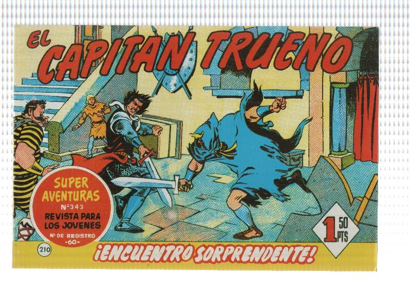 Facsimil editor desconocido de El Capitan Trueno numero 210: Encuentro sorprendente