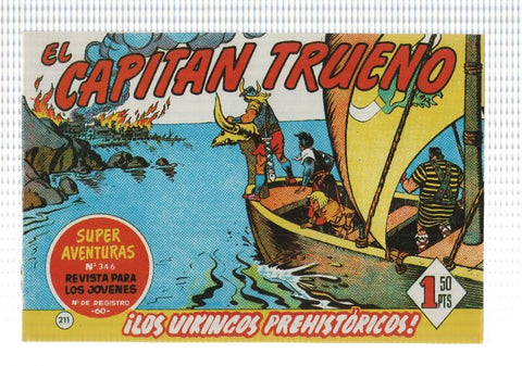 Facsimil editor desconocido de El Capitan Trueno numero 211: Los vikingos prehistoricos