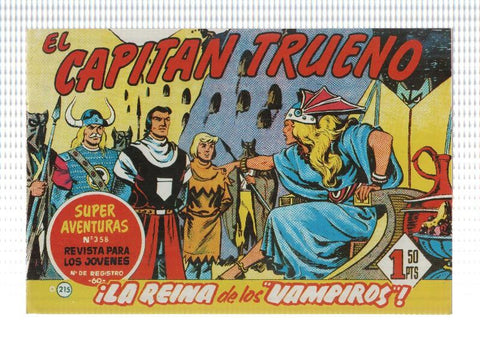 Facsimil editor desconocido de El Capitan Trueno numero 215: la reina de los vampiros
