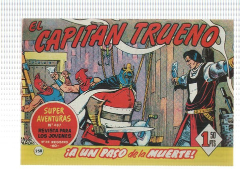 Facsimil editor desconocido de El Capitan Trueno numero 258: a un paso de la muerte