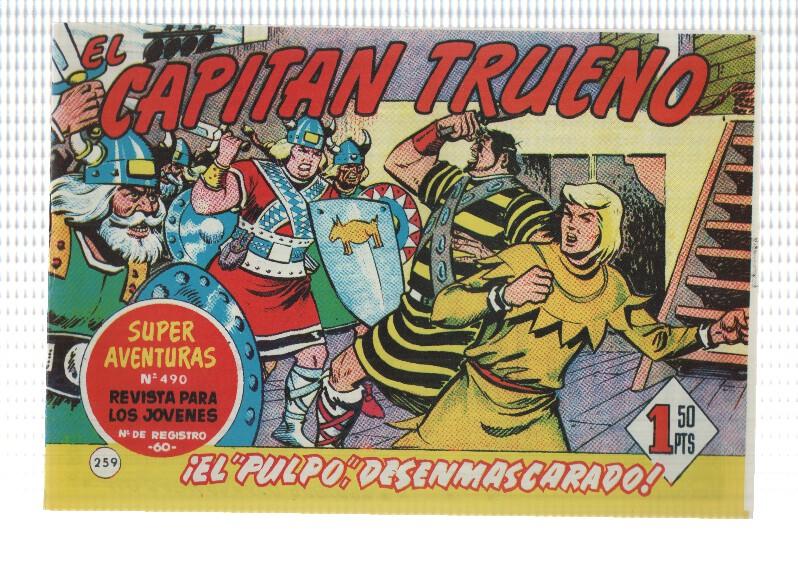 Facsimil editor desconocido de El Capitan Trueno numero 259: El Pulpo desenmascarado