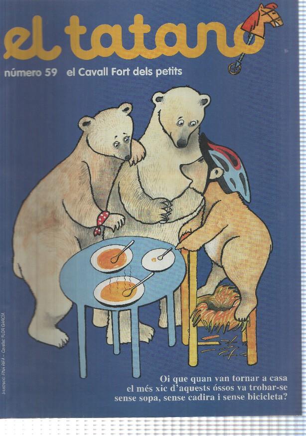 revista: El Tatano num 59 suplement Cavall Fort 908 - En Pere sense Por: La conxorxa del castell. Portada: Els tres ossos