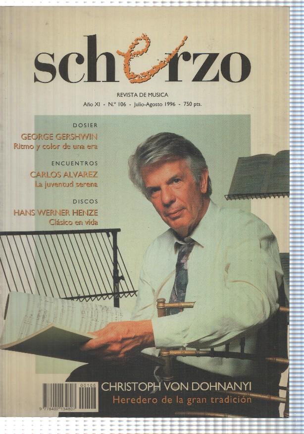 revista musica: Scherzo año XI num 106 (julio-Agosto 1996) Christoph Von Dohnany