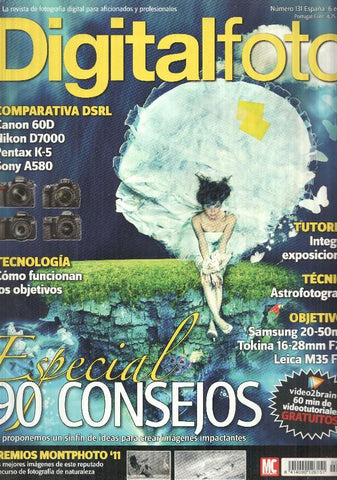 revista: Digitalfoto num 131 - No incluye DVD. Especial 90 consejos. Como funcionan los objetivos. Premios Montphoto 2011