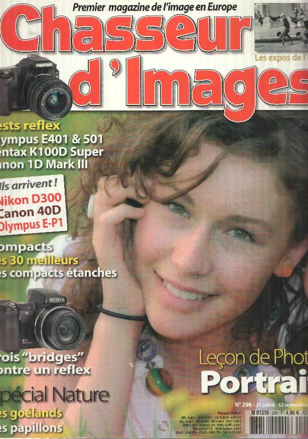 revista fotografia: Chasseur dImages num 296 aout sept 2007. Pratique: Le portrait - Pratique Natura. Les 30 meilleurs compacts