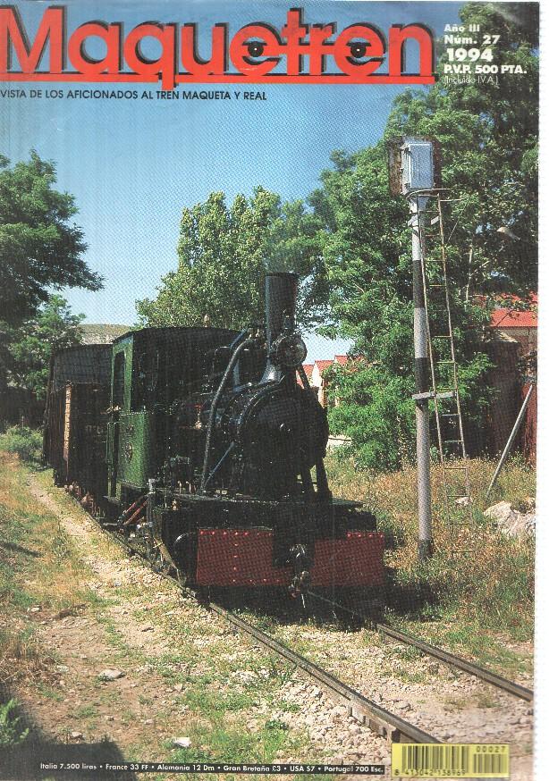 Revista: Maquetren año III num 27, 1994. Portada Locomotora Arganda. Aquellos viejos Omnibus (y II)