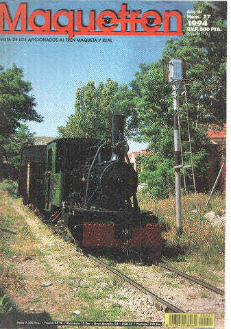 Revista: Maquetren año III num 27, 1994. Portada Locomotora Arganda. Aquellos viejos Omnibus (y II)