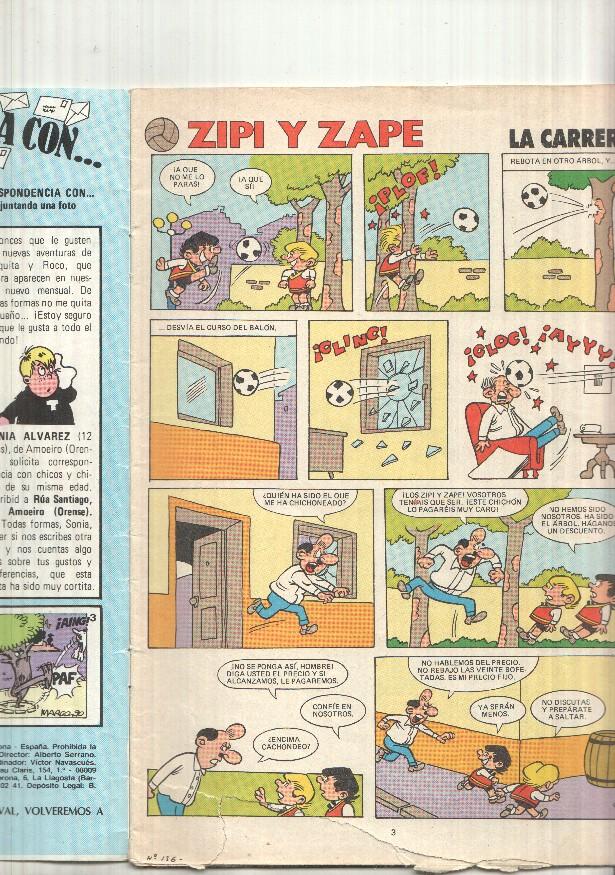 Ediciones B: Zipi y Zape num 156 - La Carrera (pagina 3 rota en la parte inferior)