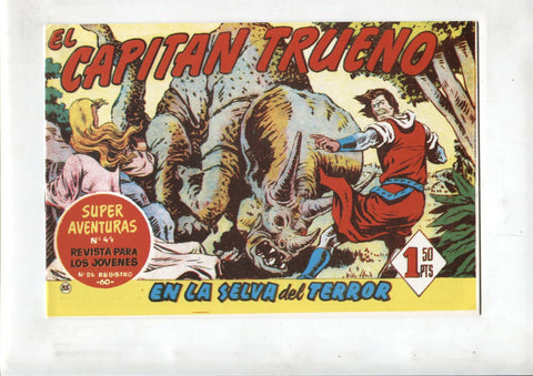 Facsimil editor desconocido de El Capitan Trueno numero 085: En la selva del terror