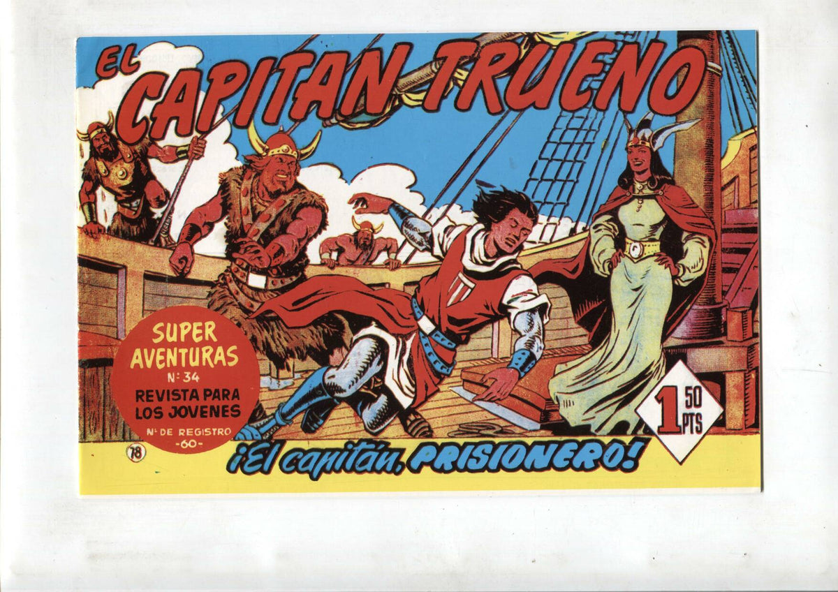 Facsimil editor desconocido de El Capitan Trueno numero 078: El capìtan, prisionero