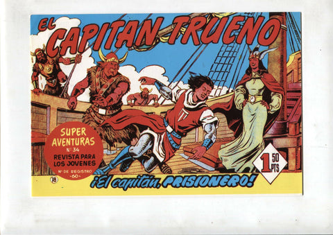 Facsimil editor desconocido de El Capitan Trueno numero 078: El capìtan, prisionero