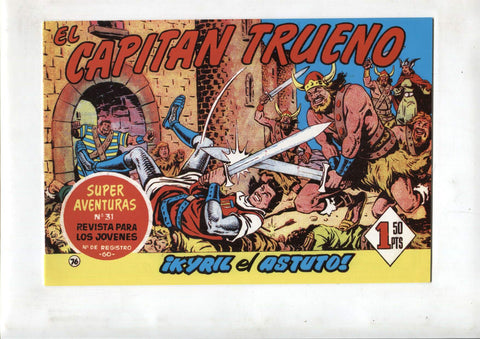 Facsimil editor desconocido de El Capitan Trueno numero 076: Kyril el astuto