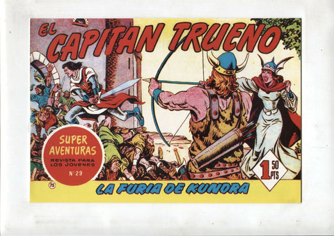 Facsimil editor desconocido de El Capitan Trueno numero 075: La furia de Kundra