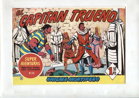 Facsimil editor desconocido de El Capitan Trueno numero 072: Enigma mortifero
